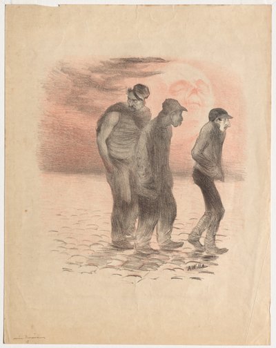 Parijse scènes en moordenaars door Adolphe Leon Willette