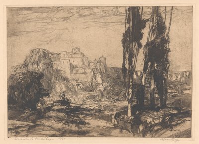 Romantisch landschap door Adriaan J. van 