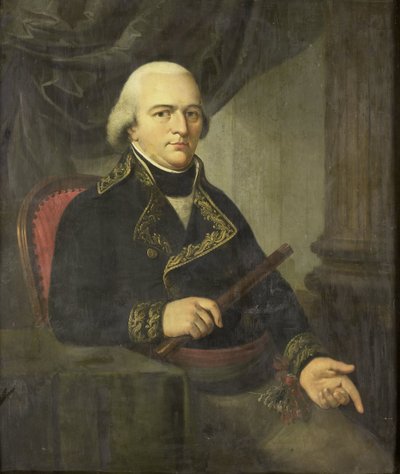 Portret van Pieter Gerardus van Overstraten, Gouverneur-Generaal van Nederlands-Indië door Adriaan de Lelie (attributed to)