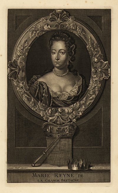 Koningin Mary II van Groot-Brittannië door Adriaan van der (after) Werff