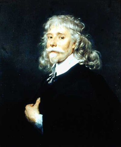 Portret van een Man met Grijs Haar door Adriaen (attr.to) Hanneman