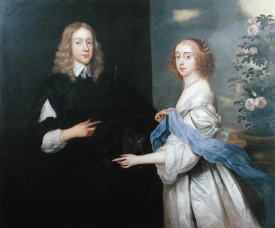 Jan van Hesse en zijn zus Margaret (d.1710) door Adriaen (circle of) Hanneman