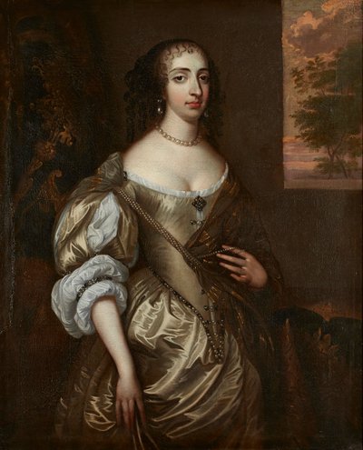 Portret van Mary van Oranje door Adriaen (circle of) Hanneman