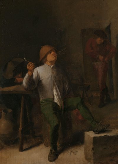 De roker door Adriaen Brouwer (attributed to)