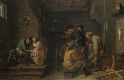 Tafereel in een taverne, ca. 1635 door Adriaen Brouwer