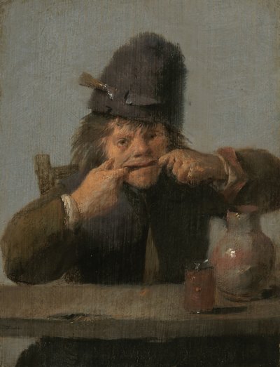 Jongere die een gezicht trekt, ca. 1632-1635 door Adriaen Brouwer