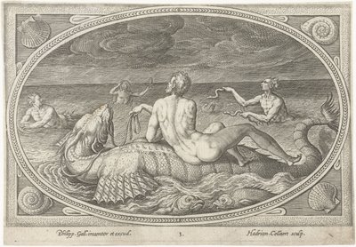 Acis op een Vis door Adriaen Collaert