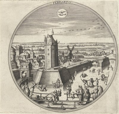 Februari door Adriaen Collaert