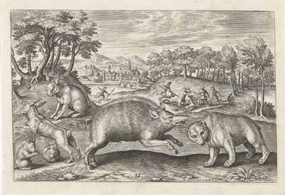 Jachtwild door Adriaen Collaert