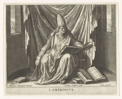 Kerkvader Ambrosius door Adriaen Collaert