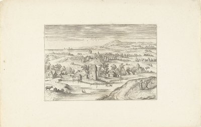 Landschap met een boerenhoeve door Adriaen Collaert