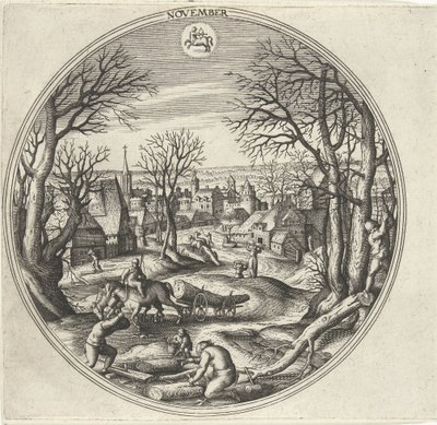 November door Adriaen Collaert