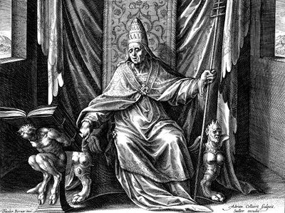 Paus Gregorius I, de Grote door Adriaen Collaert
