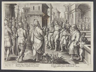 St. Paulus predikt in Rome door Adriaen Collaert