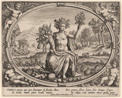 Terra (Aarde) door Adriaen Collaert