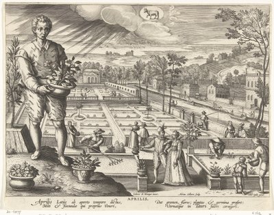 De maand april door Adriaen Collaert