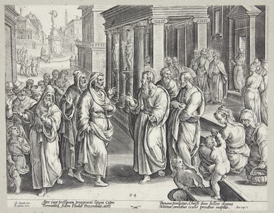 De verblinding van Elymas door Adriaen Collaert