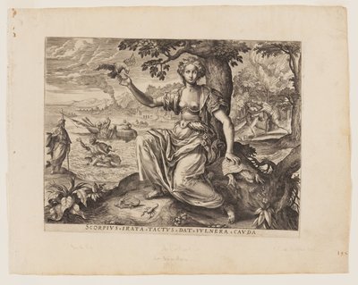 Aanraking, uit De vijf zintuigen door Adriaen Collaert