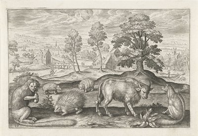 Verschillende dieren door Adriaen Collaert