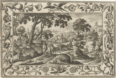 Vlucht naar Egypte door Adriaen Collaert