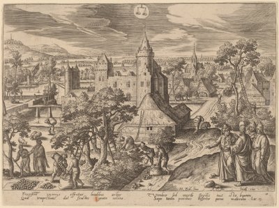 De gelijkenis van de onvruchtbare vijgenboom door Adriaen Collaert after Hans Bol