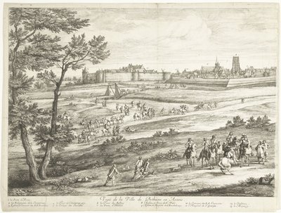 Gezicht op Bethune (linkerblad) door Adriaen Frans Boudewyns