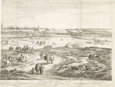 Gezicht op Bethune (rechterblad) door Adriaen Frans Boudewyns