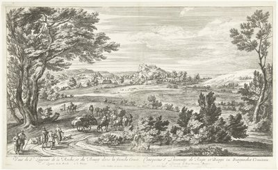 Gezicht op Saint Laurent de la Roche door Adriaen Frans Boudewyns
