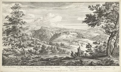 Gezicht op het kasteel van Sainte Anne door Adriaen Frans Boudewyns