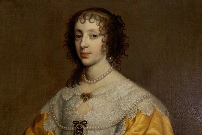 Henrietta Maria, Koningin van Karel I (1609-1680) door Adriaen Hanneman