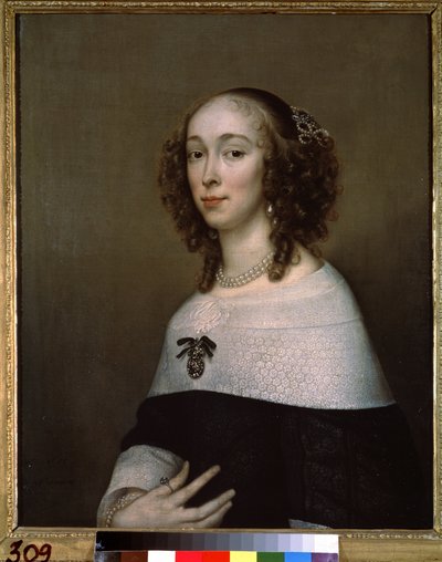 Portret van een dame door Adriaen Hanneman