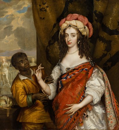 Portret van Mary Stuart, prinses van Oranje 1631-1660, ca. 1664 door Adriaen Hannemann