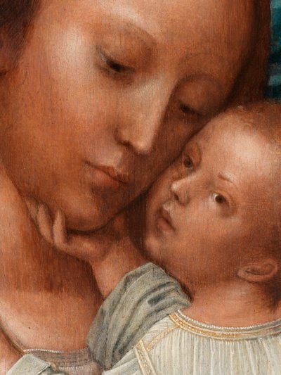Detail (Madonna met Johannes de Doper en Sint Hiëronymus) door Adriaen Isenbrandt or Isenbrant