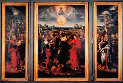 Drieluik van Sint Pancratius door Adriaen Isenbrandt or Isenbrant