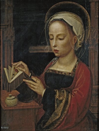 Maria Magdalena Lezend door Adriaen Isenbrandt or Isenbrant
