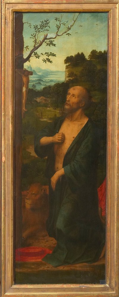 Sint Hiëronymus (vleugel van een drieluik) door Adriaen Isenbrant