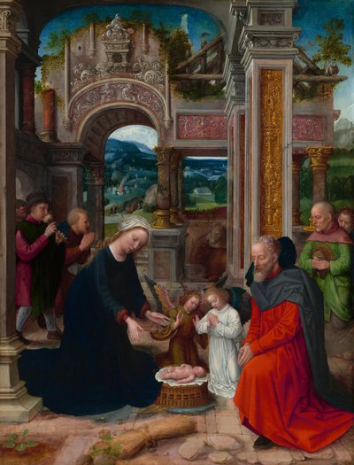 De Aanbidding van de Herders door Adriaen Isenbrant