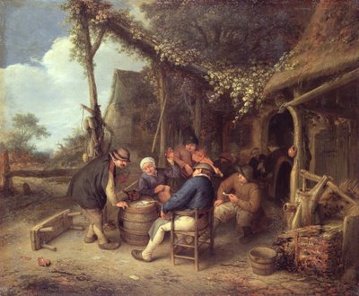 Na het werk op het platteland door Adriaen Jansz. van Ostade