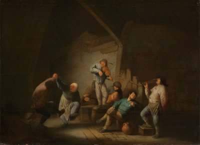 Dansend paar, 1625-40 door Adriaen Jansz. van Ostade