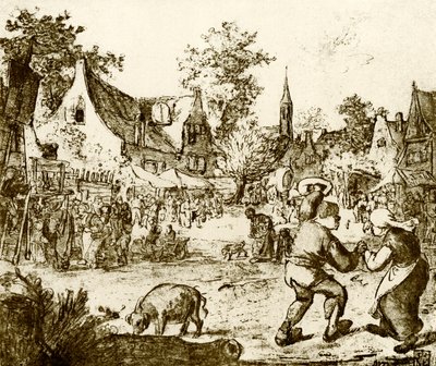 Nederlandse kermis door Adriaen Jansz. van Ostade
