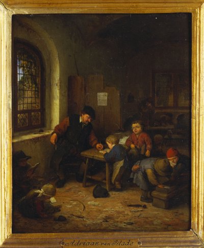 Interieur van een Klaslokaal, 1666 door Adriaen Jansz. van Ostade