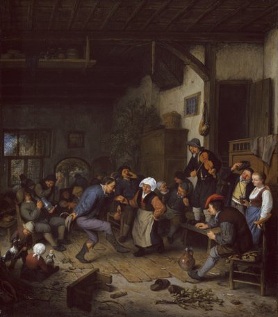 Feestvierders in een Herberg door Adriaen Jansz. van Ostade