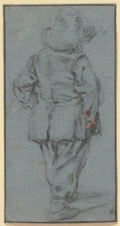 Staande jongen van achteren door Adriaen Jansz. van Ostade