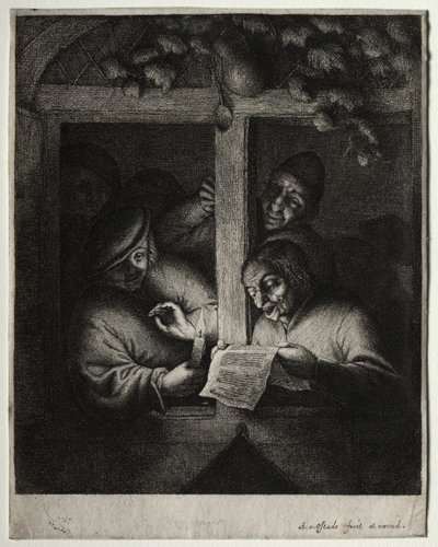 De Kerstzangers door Adriaen Jansz. van Ostade