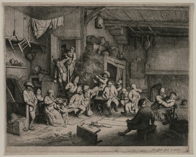 De Dans in de Herberg door Adriaen Jansz. van Ostade