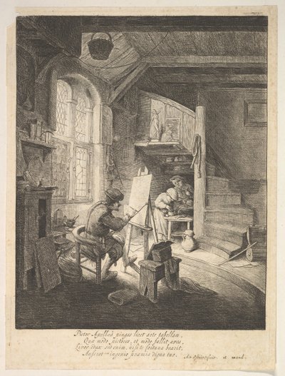 De schilder door Adriaen Jansz. van Ostade