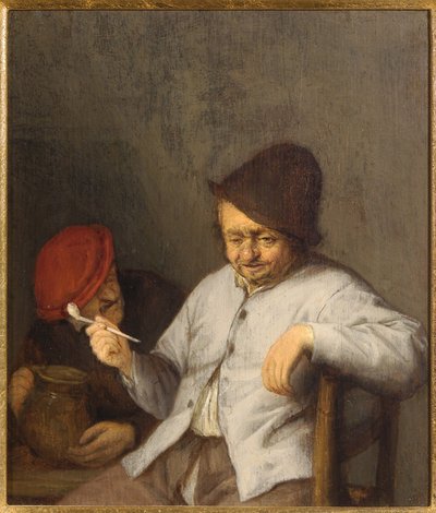 De roker en de drinker, ca. 1650 door Adriaen Jansz. van Ostade