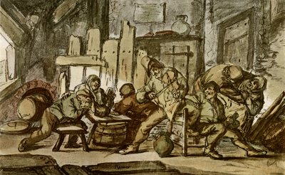 De boerenmuzikant in een dorpsherberg door Adriaen Jansz. van Ostade