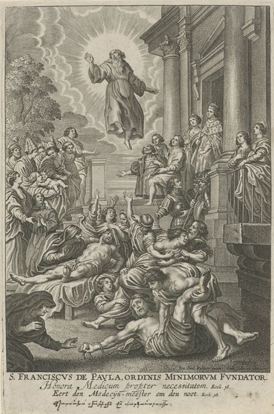 H. Franciscus van Paola geneest de zieken door Adriaen Lommelin