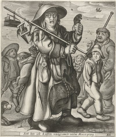Muizenvanger door Adriaen Matham